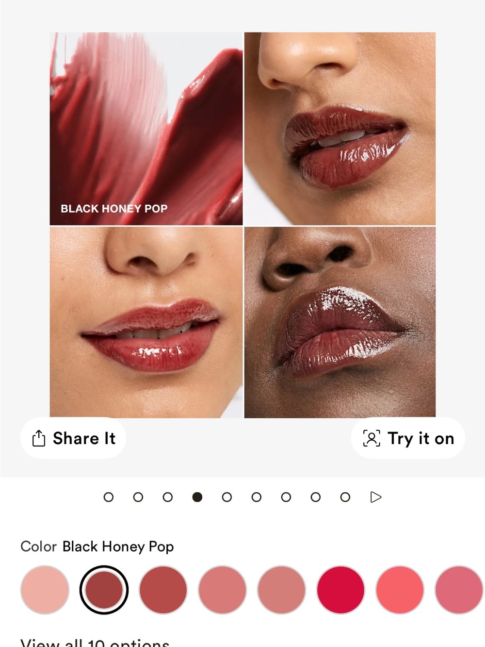 Clinique Pop Plush creamy lip gloss-Black Honey Pop - Picture 6 of 6